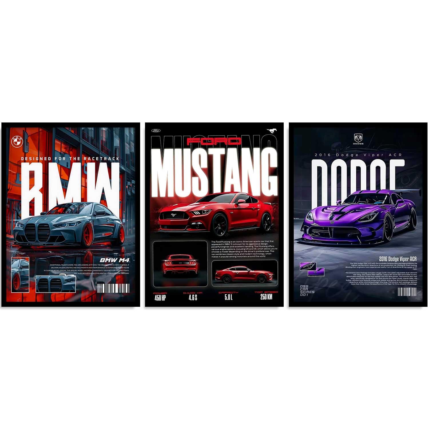 Car Poster Frame for Wall Décor