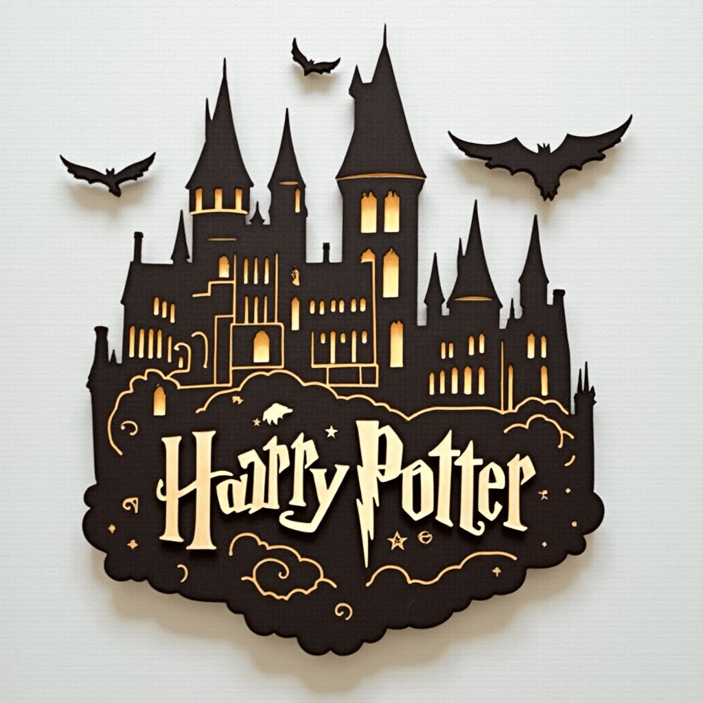 Tableau "Harry Potter" en Bois
